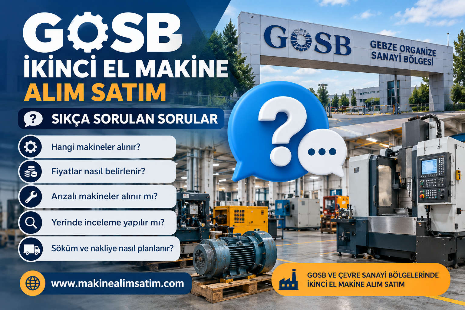 GOSB Fabrika Makine Alım Satım – İkinci El Sanayi Makineleri